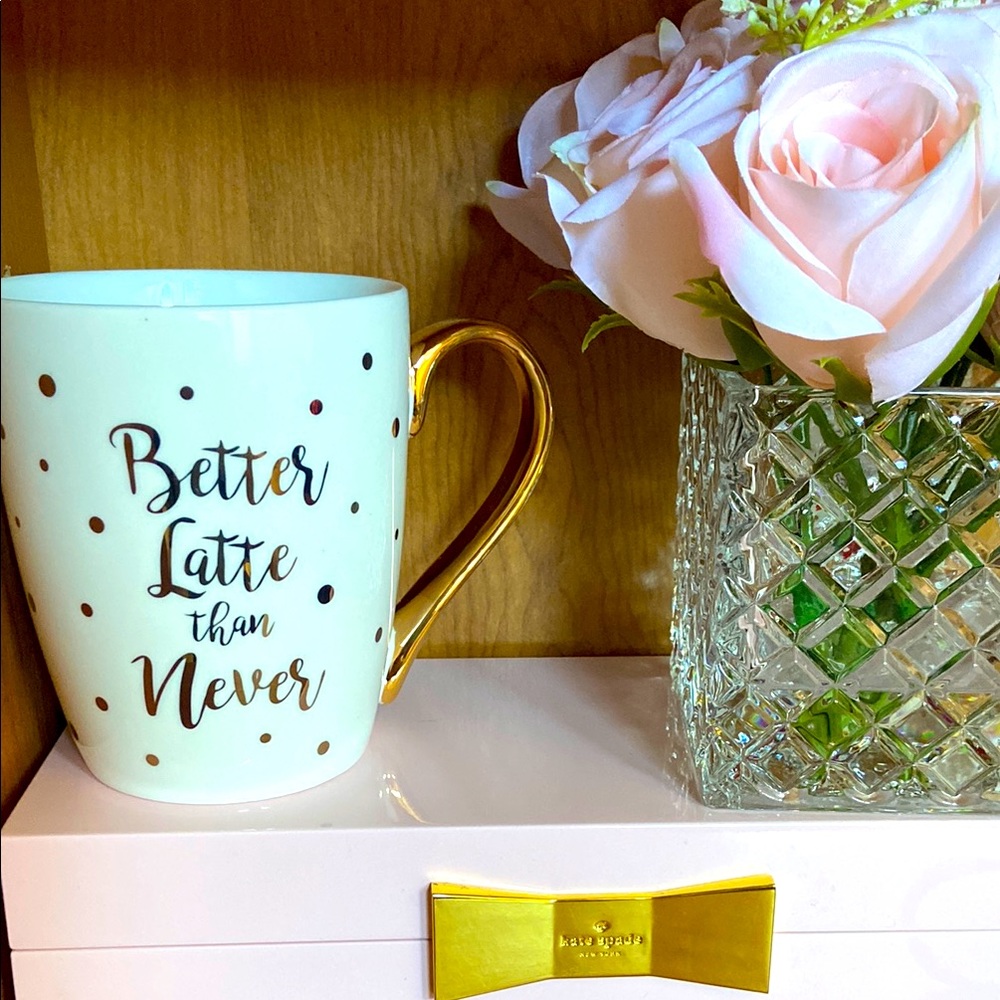 🆕 Laura Ashley Gold-Handled Mug with Inspirational Quote